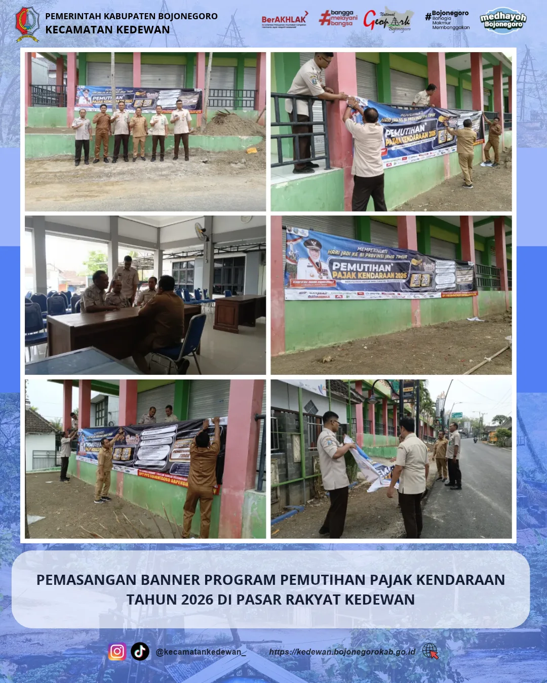 PEMASANGAN BANNER PROGRAM PEMUTIHAN PAJAK KENDARAAN TAHUN 2026