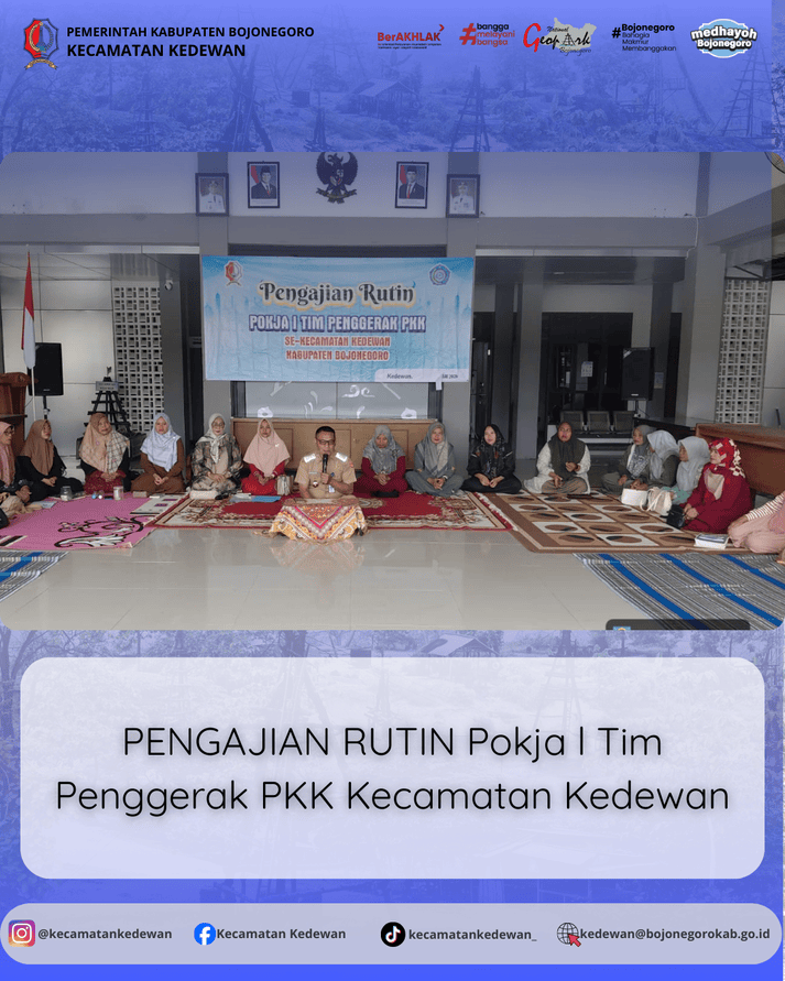 PENGAJIAN RUTIN Pokja l Tim Penggerak PKK Kec. Kedewan