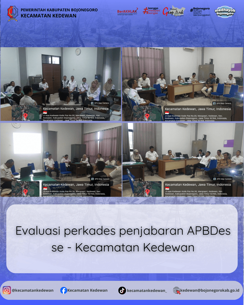Evaluasi Perkades Penjabaran APBDes se-Kecamatan Kedewan