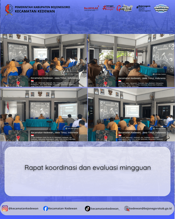 Rapat Koordinasi dan Evaluasi Mingguan Kecamatan Kedewan