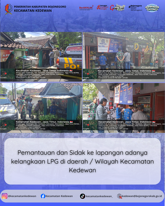 Pemantauan dan Sidak Kelangkaan LPG di Wilayah Kecamatan Kedewan