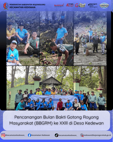 Bulan Bakti Gotong Royong Masyarakat (BBGRM) ke-XXIII di Desa Kedewan
