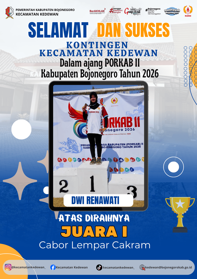 Juara I Cabang Olahraga Lempar Cakram