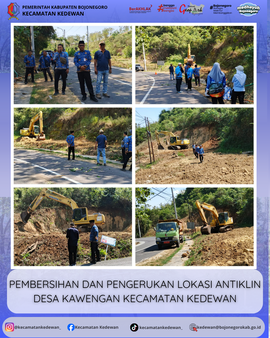 PEMBERSIHAN DAN PENGERUKAN LOKASI ANTIKLIN DESA KAWENGAN