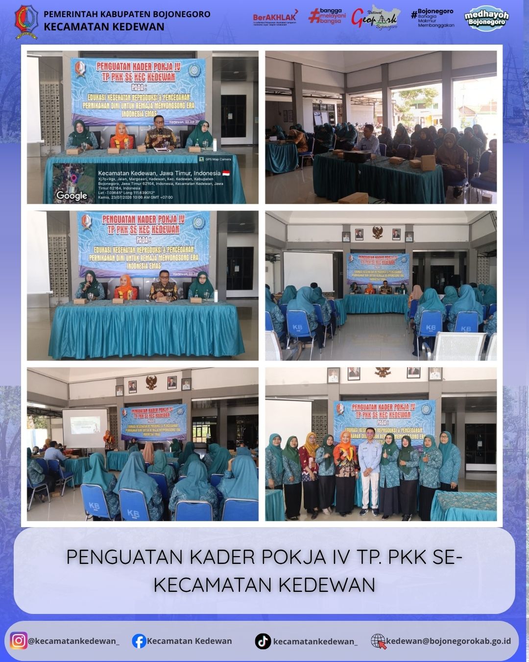 PENGUATAN KADER POKJA IV TP. PKK SE-KECAMATAN KEDEWAN