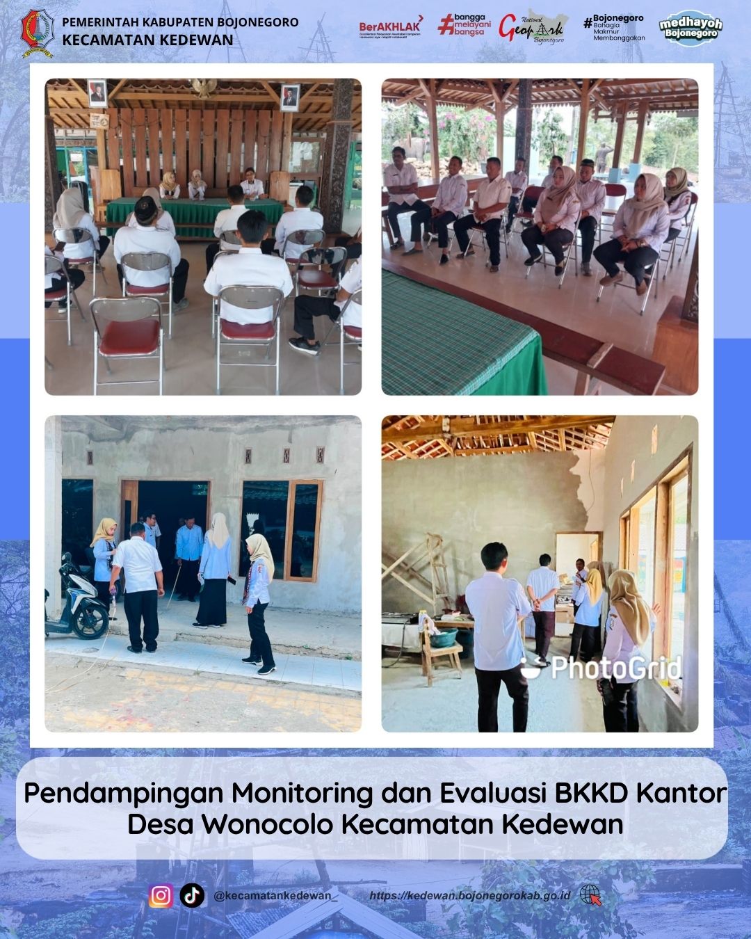 Pendampingan Monitoring dan Evaluasi BKKD Kantor Desa Wonocolo