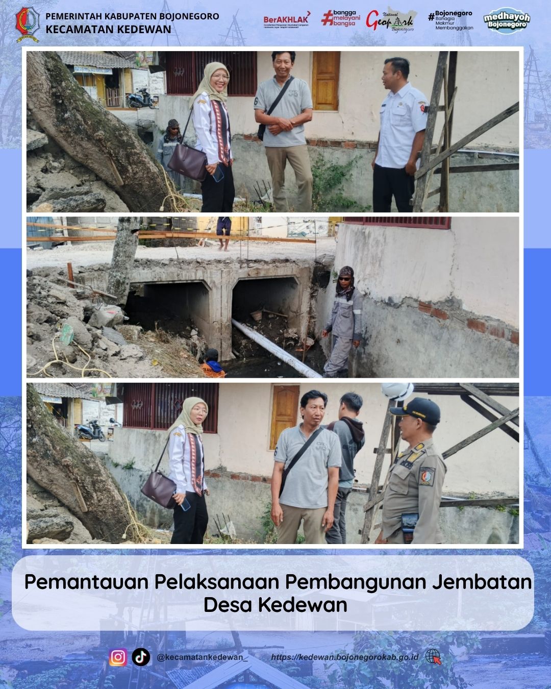 Pemantauan Pelaksanaan Pembangunan Jembatan Desa Kedewan