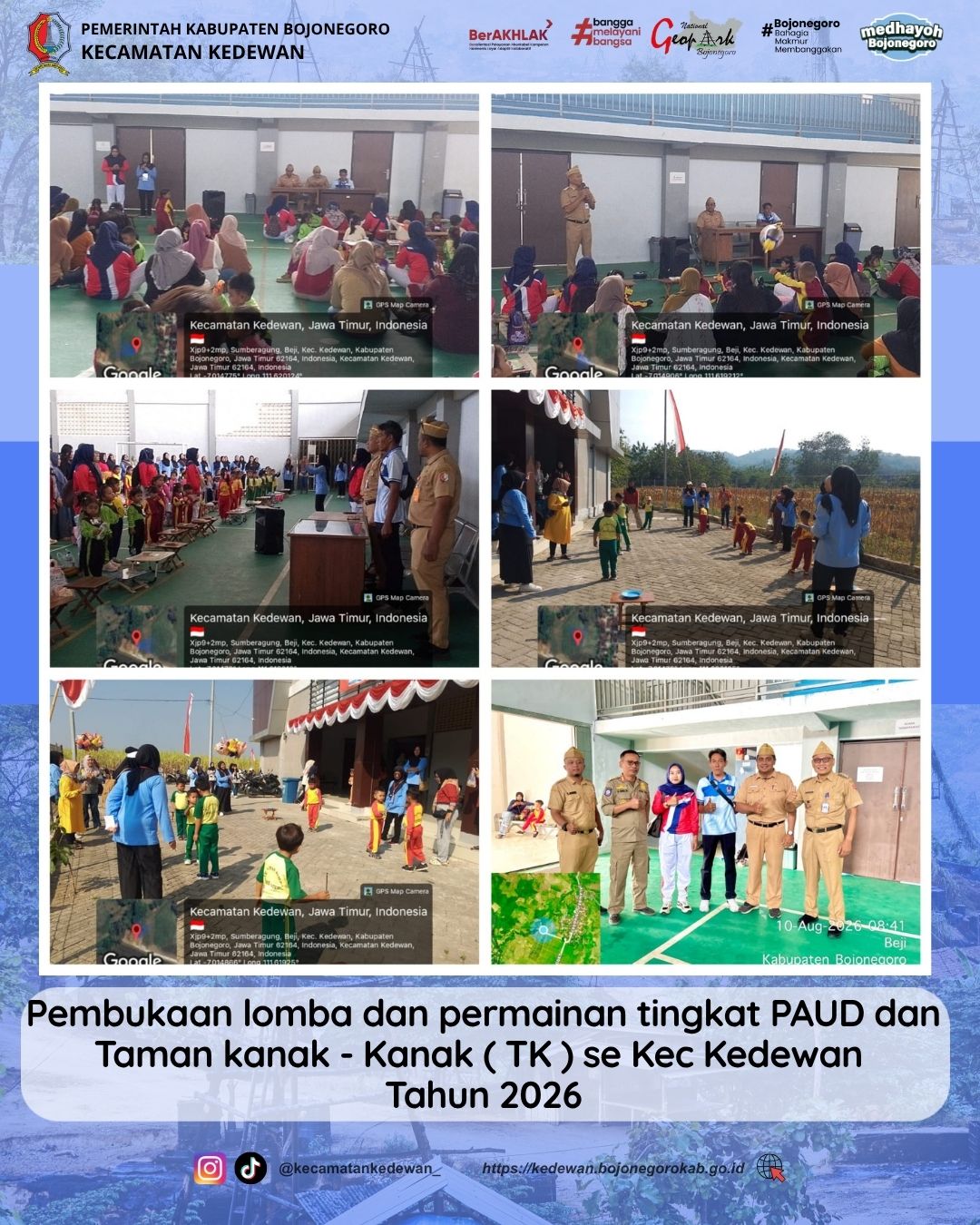 Pembukaan lomba  PAUD dan TK se-Kec Kedewan