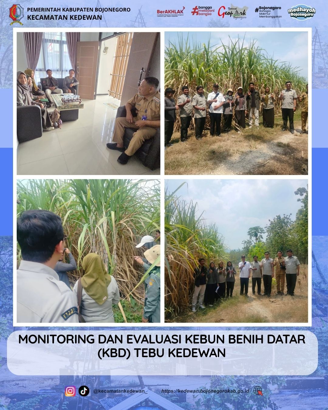 MONITORING DAN EVALUASI KEBUN BENIH DATAR (KBD) TEBU KEDEWAN