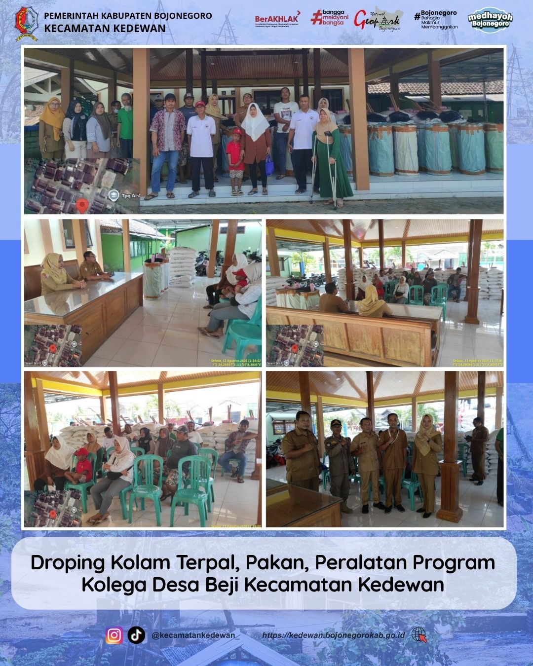 DROPPING KOLAM TERPAL, PAKAN & PERALATAN PROGRAM KOLEGA