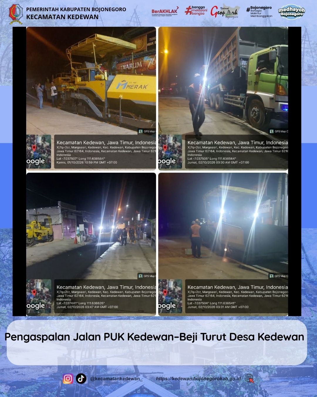 Pengaspalan Jalan PUK Kedewan–Beji Turut Desa Kedewan