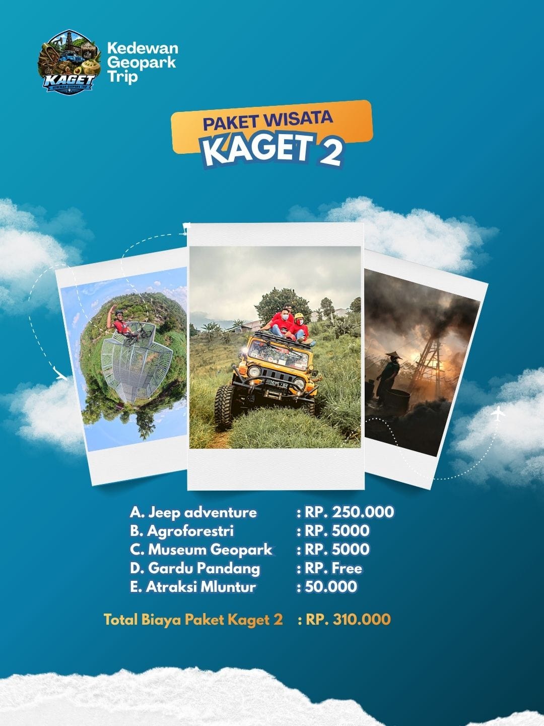 PAKET WISATA KEDEWAN GEOPARK TRIP (KAGET)