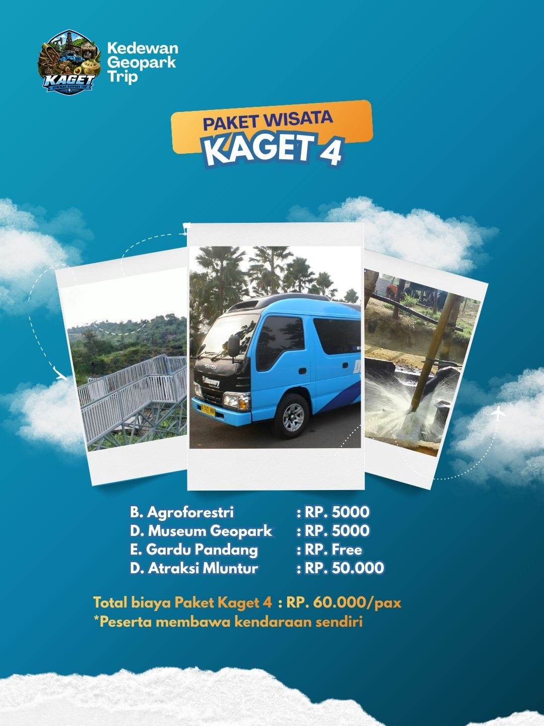 PAKET WISATA KEDEWAN GEOPARK TRIP (KAGET)