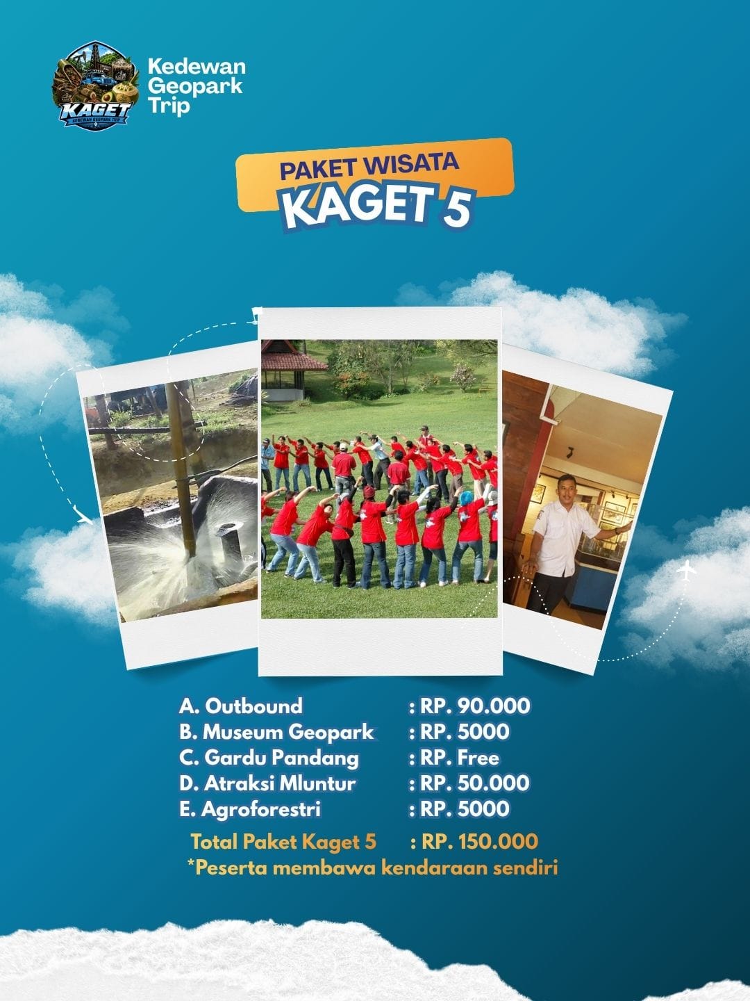 PAKET WISATA KEDEWAN GEOPARK TRIP (KAGET)